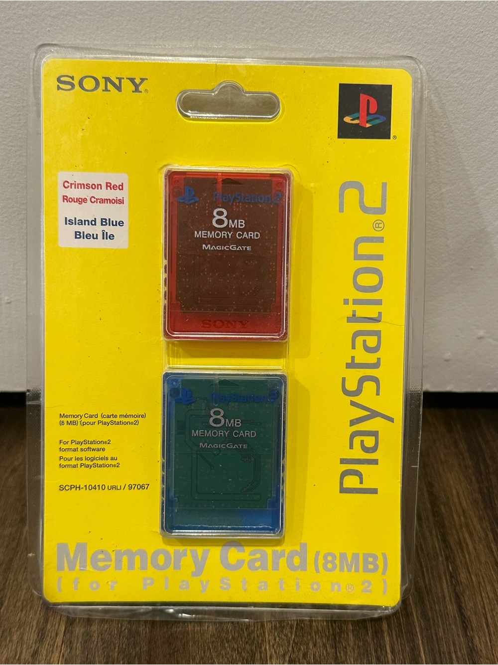 Sony PlayStation 2 8MB Memory Card Duo - Crimson Red & Island Blue